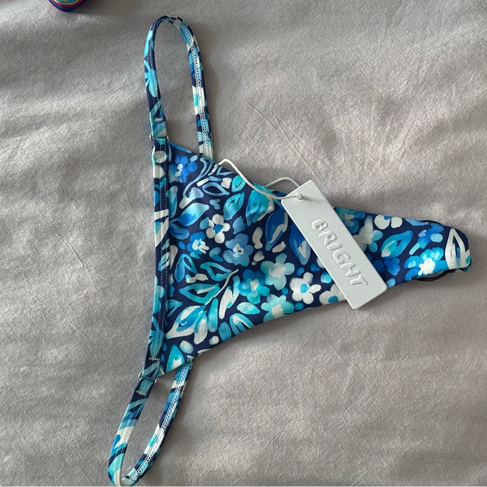 CRUCHU Blue Floral Bikini Bottom